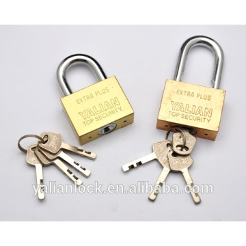 Yalian Meilleur prix Long Shackle Golden Plated Square Iron Padlock